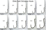 Olde Salt Octopus Hook Sizes